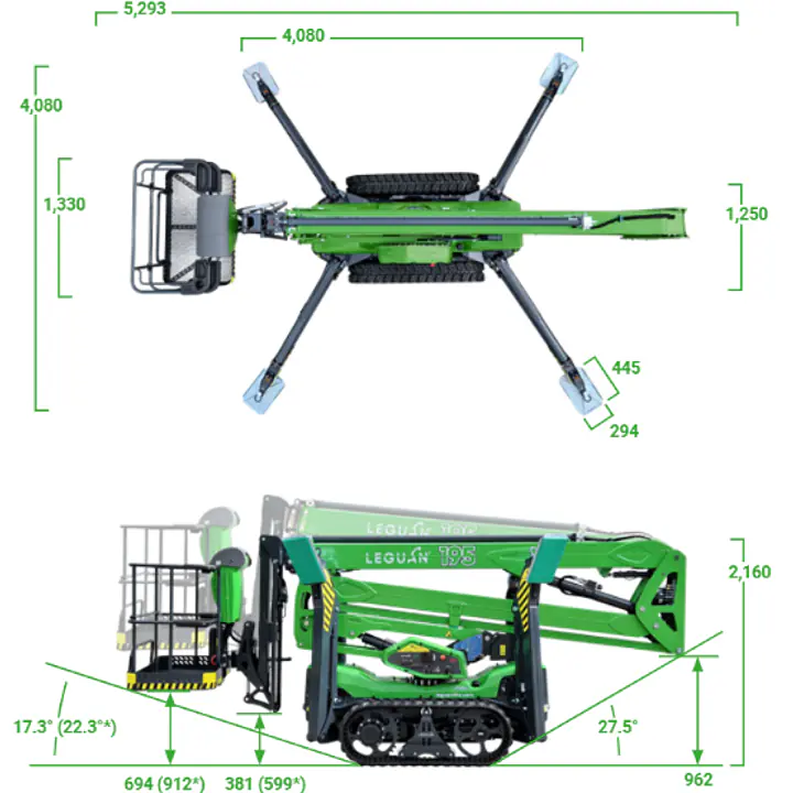 Leguan 190 Υβριδικό Καλαθοφόρο - Ερπιστριοφόρο - Master